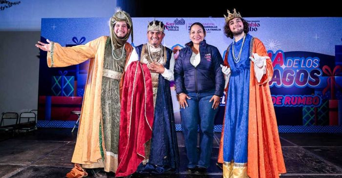 Recorren los Reyes Magos a ni&ntilde;as y ni&ntilde;os de San Andr&eacute;s Cholula