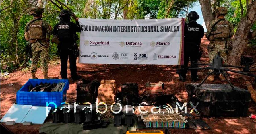Inhabilita Gabinete de Seguridad un narcolaboratorio en Sinaloa; tambi&eacute;n aseguran un arsenal