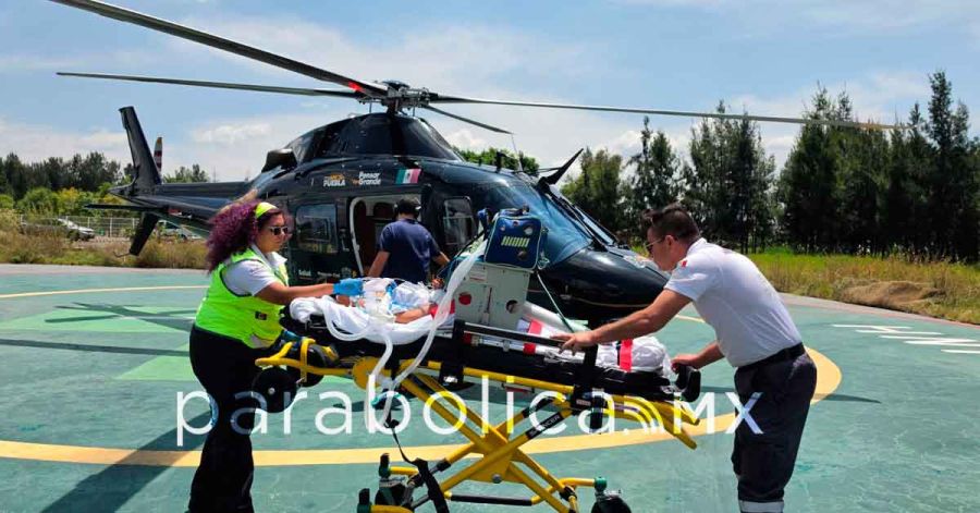 Activa Gobierno ambulancia a&eacute;rea para un menor de 13 a&ntilde;os desde Huauchinango