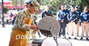 Logran autoridades canje de armas exitoso en Ciudad Serd&aacute;n