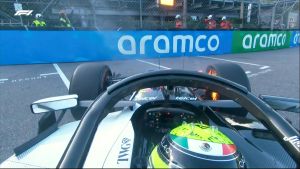 Sufre &ldquo;Checo&rdquo;: se le incendian los frenos en el Gran Premio de M&oacute;naco
