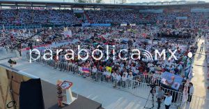 La 4T est&aacute; fuerte pese a las calumnias en redes sociales: Sheinbaum desde Veracruz