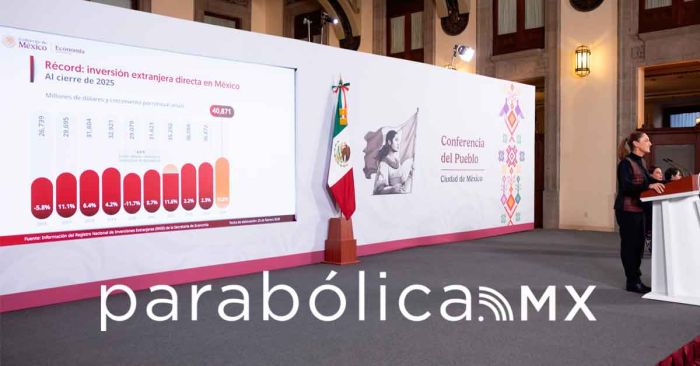 Destaca Sheinbaum r&eacute;cord de inversi&oacute;n extranjera directa en 2025