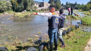Sorprende mega fuga de agua a Xochimilco