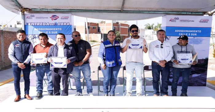 Entrega Lupita Cuautle otra calle rehabilitada en San Andr&eacute;s Cholula