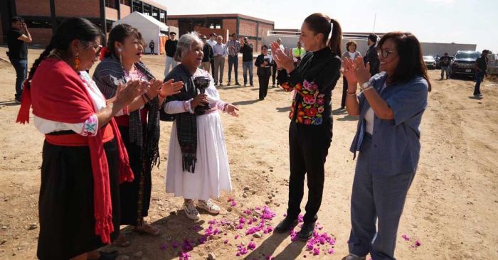 Supervisa Sheinbaum avances en construcci&oacute;n de Universidad Rosario Castellanos en Teolocholco, Tlaxcala