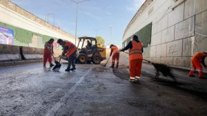 Realizaron la limpieza del bajopuente de Bulevar 5 de Mayo y 2 Norte