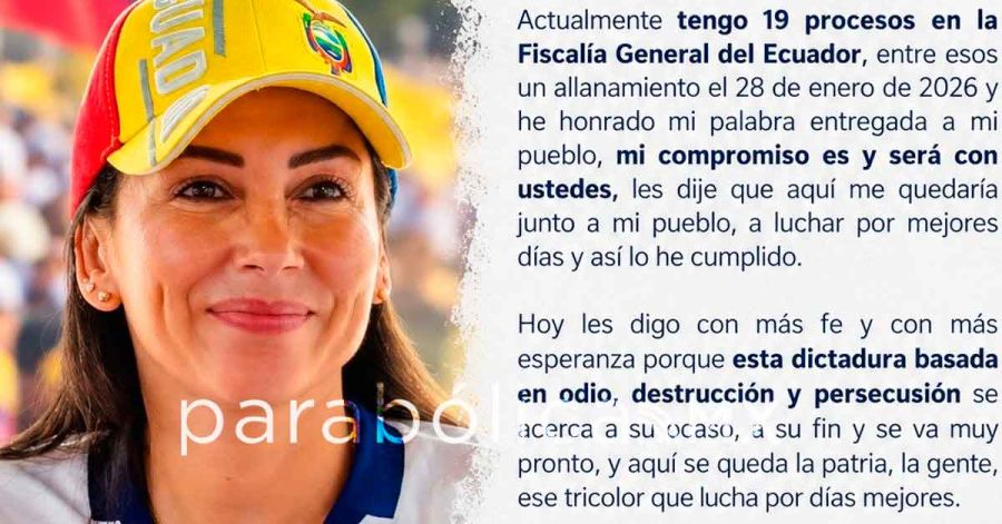 El narcogobierno y dictadura de Noboa pasar&aacute;, pero la patria se queda: Luisa Gonz&aacute;lez