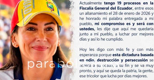 El narcogobierno y dictadura de Noboa pasar&aacute;, pero la patria se queda: Luisa Gonz&aacute;lez
