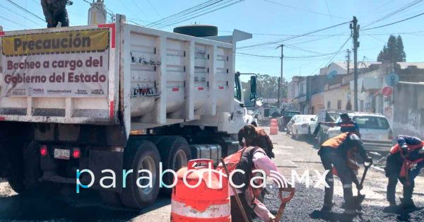 Intensifica Infraestructura bacheo en la capital poblana