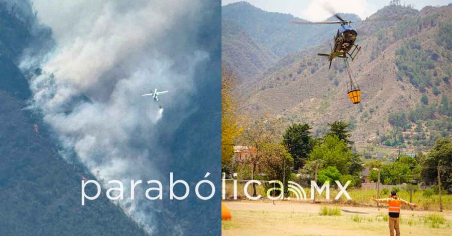 Combaten m&aacute;s de 250 brigadistas incendio en Zautla