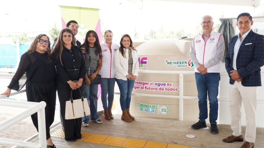 Recibe DIF Puebla Capital segundo captador pluvial para el CMERI