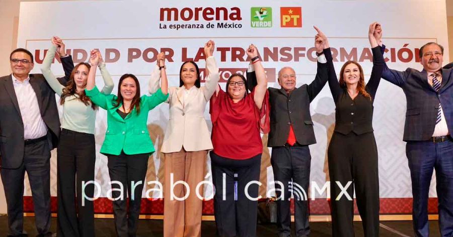 Presume Ariadna Montiel unidad de Morena-PT-PVEM