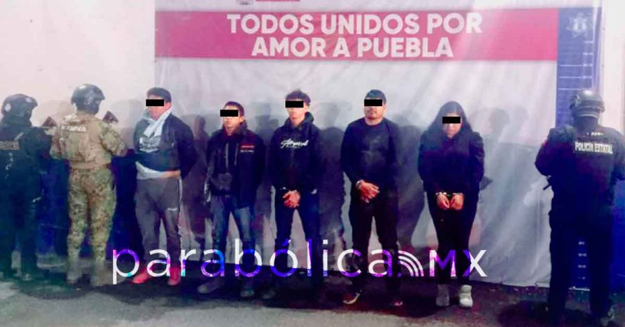 Detienen SSP y SEMAR a cinco presuntos huachigaseros en Tecamachalco