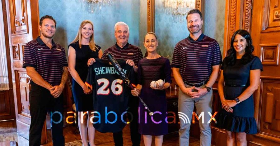 Recibe Sheinbaum a jugadores y directivos de las Grandes Ligas de B&eacute;isbol
