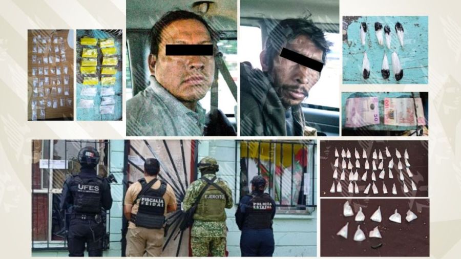 En cateos, detienen a 2 por presunto narcomenudeo en la capital
