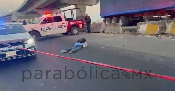 Muere atropellado en la lateral de la M&eacute;xico-Puebla