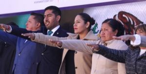 Encabeza Lupita Cuautle conmemoraci&oacute;n del D&iacute;a de la Bandera en San Andr&eacute;s Cholula