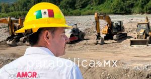 Destaca Armenta obra de seguridad hidr&aacute;ulica que se ejecuta en el r&iacute;o Pantepec