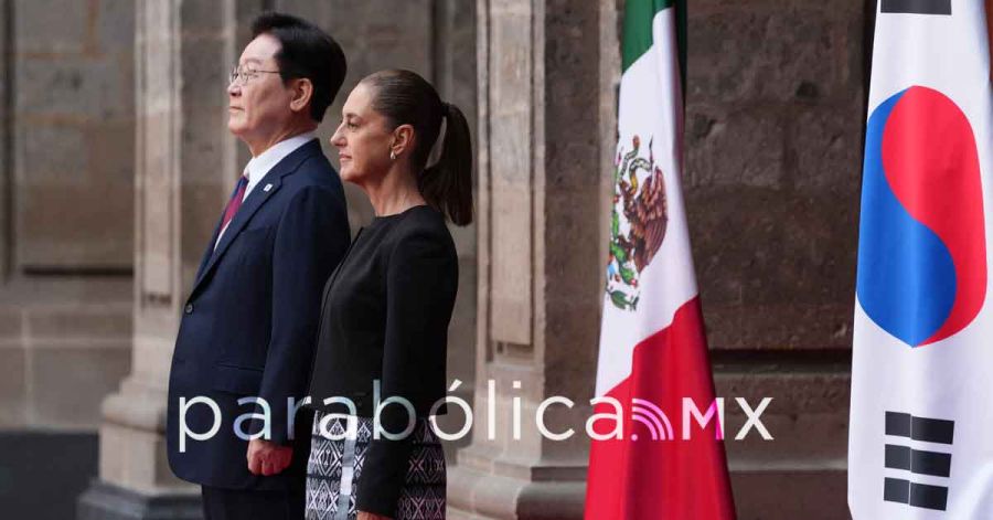 Recibe Sheinbaum en Palacio Nacional a su hom&oacute;logo coreano Lee Jae-myung