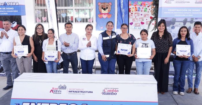 Entrega Lupita Cuautle obra en CAIC de Concepci&oacute;n La Cruz