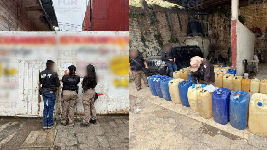 Durante un cateo, FGR asegura huachicol en Huauchinango