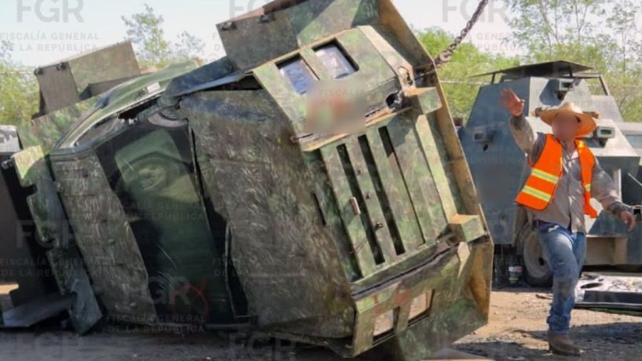 Destruye FGR 25 veh&iacute;culos con blindaje artesanal en Tamaulipas