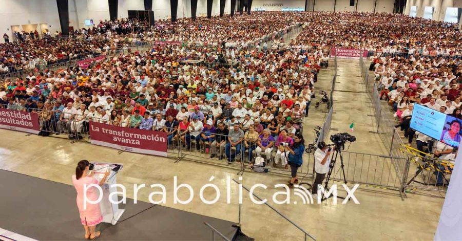Reporta Sheinbaum en Yucat&aacute;n avances en infraestructura, hospitales, escuelas y vivienda