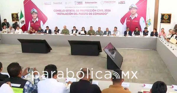 Encabeza Armenta la instalaci&oacute;n del puesto de comando de Protecci&oacute;n Civil en Puebla