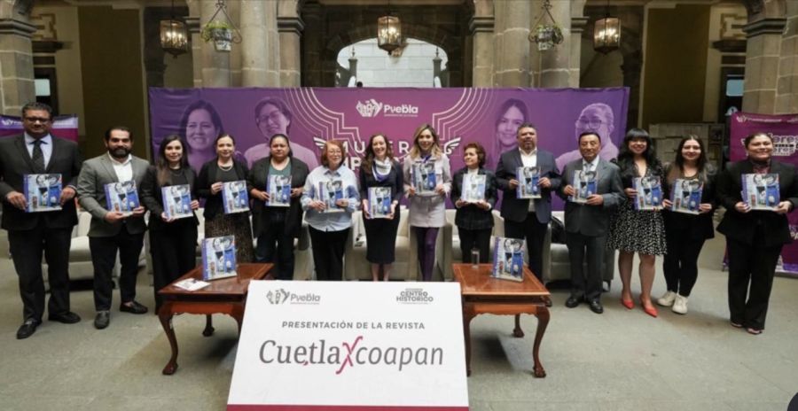 Presenta ayuntamiento de Puebla tomo 45 de la revista Cuetlaxcoapan en el marco del 8M