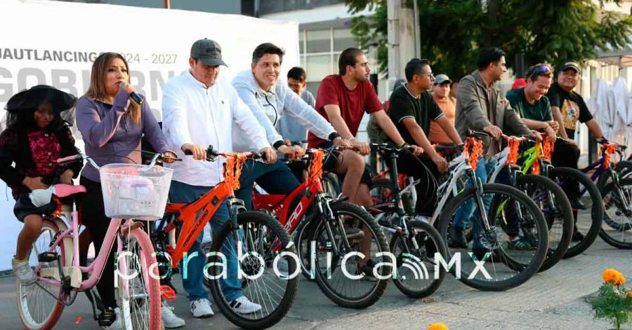 Promueve Cuautlancingo movilidad activa con rodada
