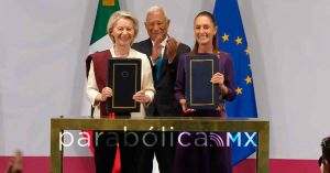 Firman Sheinbaum y Von der Leyen nuevo acuerdo M&eacute;xico-Uni&oacute;n Europea&nbsp;
