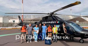 Coordina Puebla traslado a&eacute;reo de un h&iacute;gado a CDMX