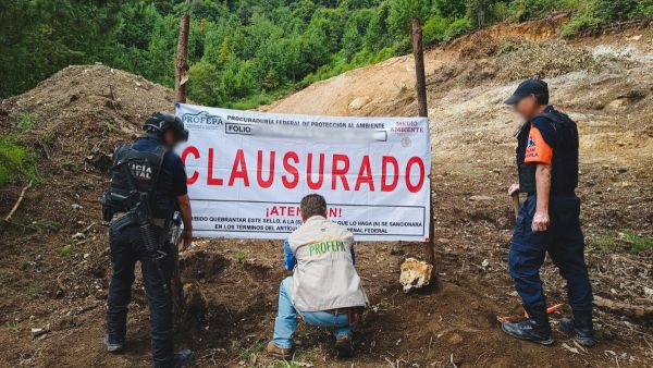 Clausura Profepa una mina de feldespato en Zacatl&aacute;n