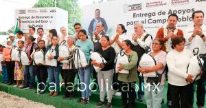 Entrega Gobierno m&aacute;s de 7 mil sacos de fertilizante a viveristas en la microrregi&oacute;n de Tecamachalco.