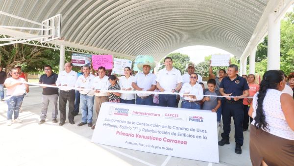 Recuperan Federaci&oacute;n y Estado escuelas afectadas por lluvias en Pantepec