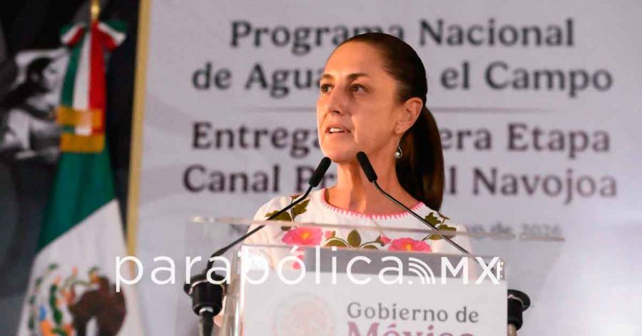 Inaugura Sheinbaum la primera etapa del Canal Principal de Navojoa