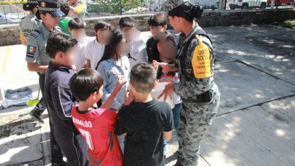 Guardia Nacional realiza labor social en instituciones educativas de Puebla