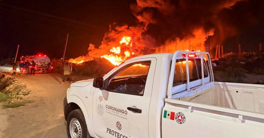 Se incendia terreno en San Francisco Ocotl&aacute;n, Coronango
