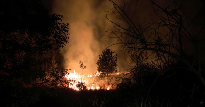 Atiende San Pedro Cholula incendio en cerro Zapotecas