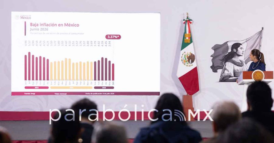 Destaca Sheinbaum baja inflaci&oacute;n en junio 2026