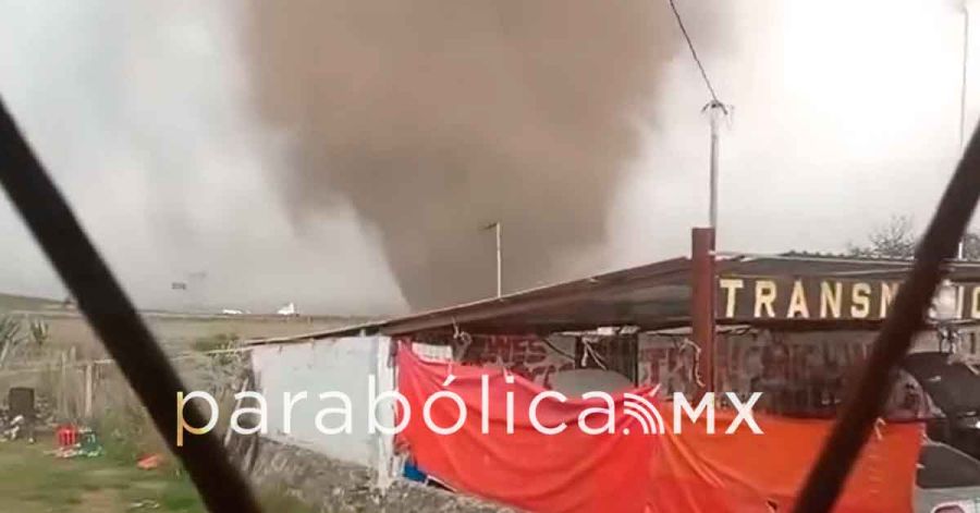 Detectan un tornado en el municipio de Cuyoaco
