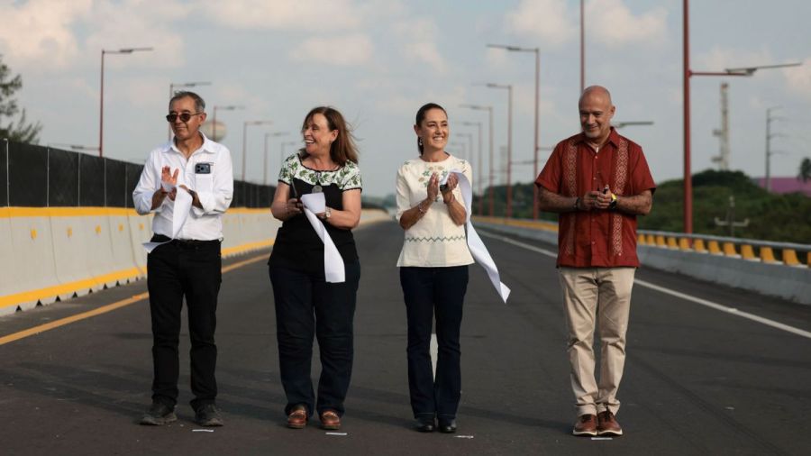 Inaugura presidenta Puente de Acceso al Puerto de Veracruz