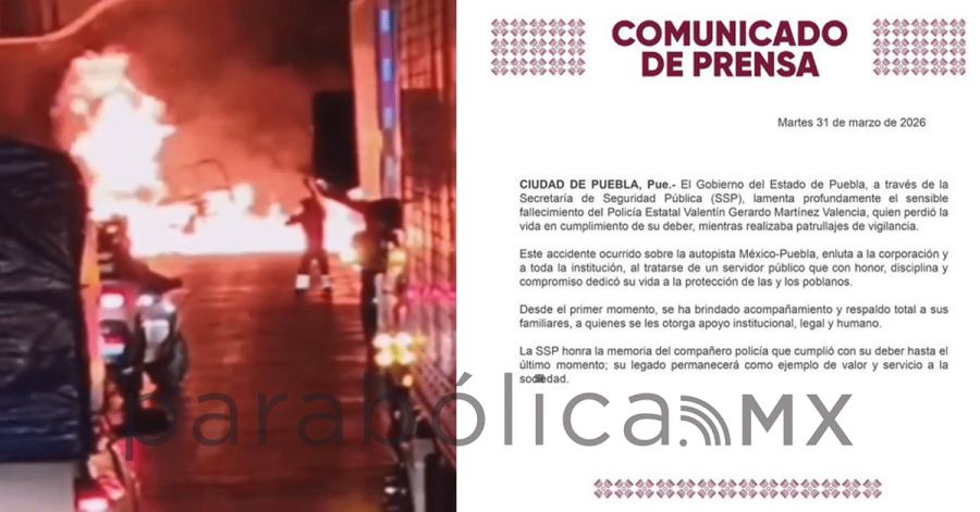 Fallece polic&iacute;a estatal tras accidente en la M&eacute;xico-Puebla; SSP brinda acompa&ntilde;amiento a familia