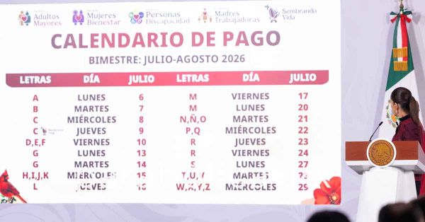 Arrancan dep&oacute;sitos&nbsp;de Programas para el Bienestar de julio-agosto: Sheinbaum