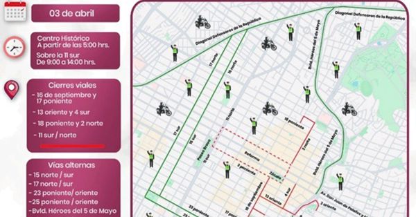 Informa SSC cierres y v&iacute;as alternas para este viernes en el Centro Hist&oacute;rico