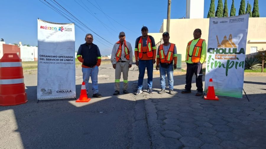 Avanza programa "Barriendo tu Calle" en San Pedro Cholula