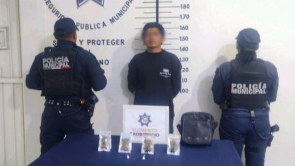 Atrapan en Momoxpan a probable responsable de delitos contra la salud