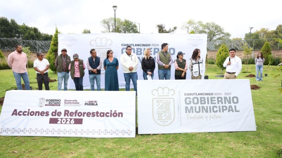 Realizan jornada de reforestaci&oacute;n en fraccionamiento de Cuautlancingo