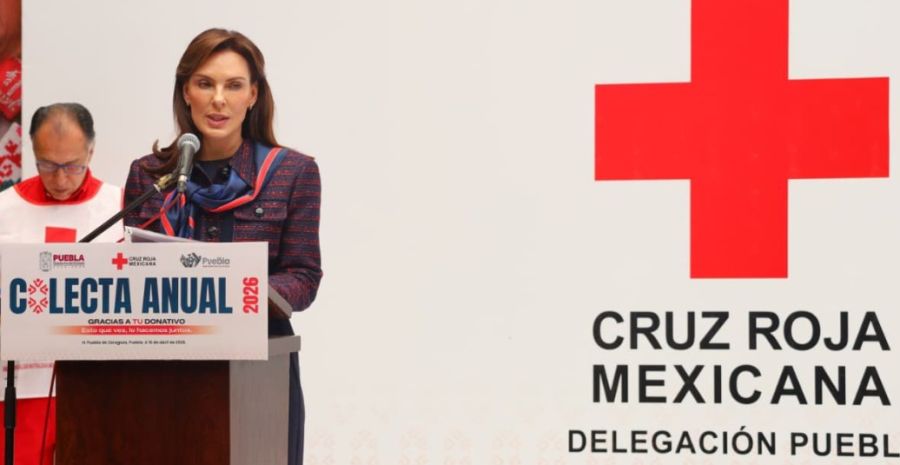 Preside Marie Elise Budib arranque de la colecta anual de la Cruz Roja Mexicana, delegaci&oacute;n Puebla